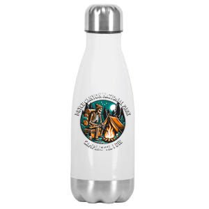 Bryce Canyon National Park Camping Til I Die Skeleton Gift Stainless Steel Insulated Water Bottle