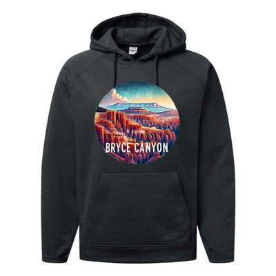 Bryce Canyon National Park Utah Soda Bottles Performance Fleece Hoodie