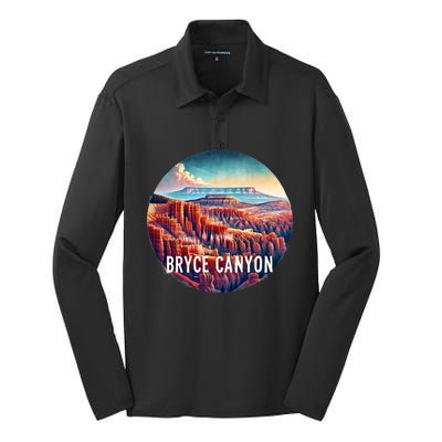 Bryce Canyon National Park Utah Soda Bottles Silk Touch Performance Long Sleeve Polo