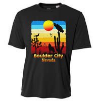 Boulder City Nevada Nv Coyote Sunset Retro Desert Cooling Performance Crew T-Shirt