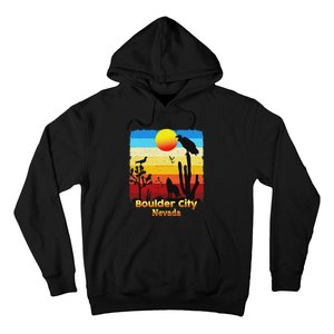 Boulder City Nevada Nv Coyote Sunset Retro Desert Hoodie