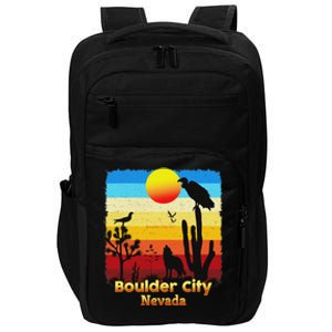 Boulder City Nevada Nv Coyote Sunset Retro Desert Impact Tech Backpack