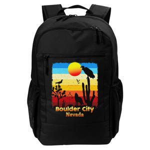 Boulder City Nevada Nv Coyote Sunset Retro Desert Daily Commute Backpack