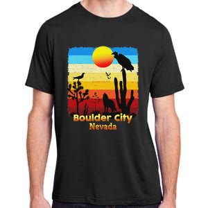 Boulder City Nevada Nv Coyote Sunset Retro Desert Adult ChromaSoft Performance T-Shirt