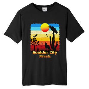 Boulder City Nevada Nv Coyote Sunset Retro Desert Tall Fusion ChromaSoft Performance T-Shirt