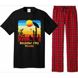 Boulder City Nevada Nv Coyote Sunset Retro Desert Pajama Set