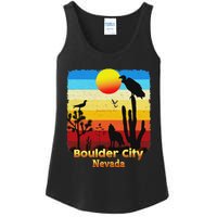 Boulder City Nevada Nv Coyote Sunset Retro Desert Ladies Essential Tank