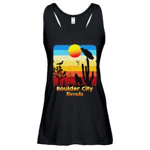 Boulder City Nevada Nv Coyote Sunset Retro Desert Ladies Essential Flowy Tank