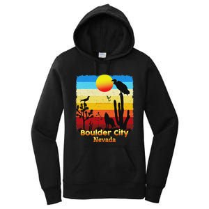 Boulder City Nevada Nv Coyote Sunset Retro Desert Women's Pullover Hoodie