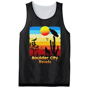 Boulder City Nevada Nv Coyote Sunset Retro Desert Mesh Reversible Basketball Jersey Tank