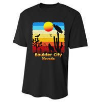 Boulder City Nevada Nv Coyote Sunset Retro Desert Performance Sprint T-Shirt