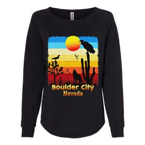 Boulder City Nevada Nv Coyote Sunset Retro Desert Womens California Wash Sweatshirt