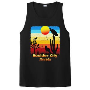 Boulder City Nevada Nv Coyote Sunset Retro Desert PosiCharge Competitor Tank