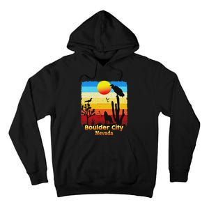 Boulder City Nevada Nv Coyote Sunset Retro Desert Tall Hoodie