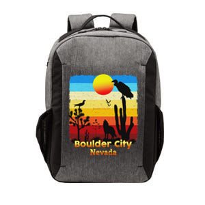 Boulder City Nevada Nv Coyote Sunset Retro Desert Vector Backpack