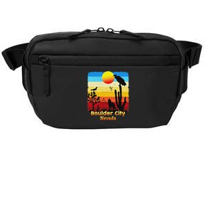 Boulder City Nevada Nv Coyote Sunset Retro Desert Crossbody Pack