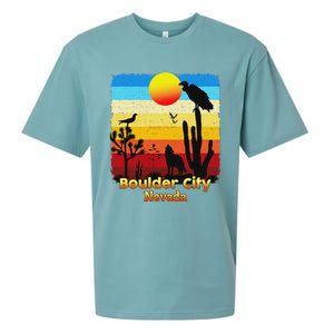 Boulder City Nevada Nv Coyote Sunset Retro Desert Sueded Cloud Jersey T-Shirt