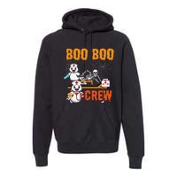 Boo Crew Nurse Halloween Ghost Skeleton Nurses Rn Premium Hoodie