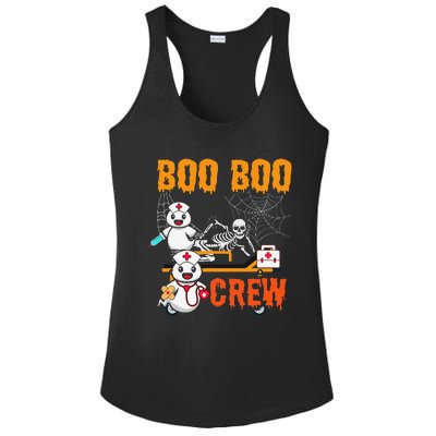 Boo Crew Nurse Halloween Ghost Skeleton Nurses Rn Ladies PosiCharge Competitor Racerback Tank