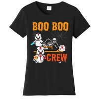 Boo Crew Nurse Halloween Ghost Skeleton Nurses Rn Women's T-Shirt