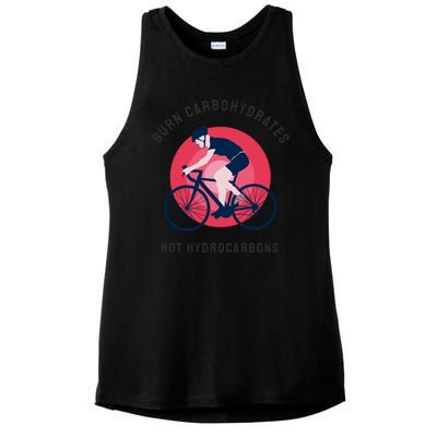 Burn Carbohydrates Not Hydrocarbons Ladies PosiCharge Tri-Blend Wicking Tank