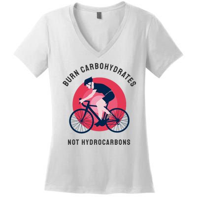 Burn Carbohydrates Not Hydrocarbons Women's V-Neck T-Shirt