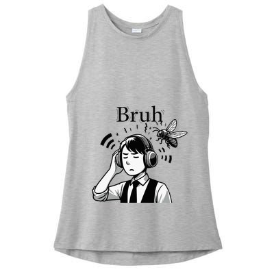 Bruh Cicadas Noise Funny Headset Cicada 2024 Cicada Killer Ladies PosiCharge Tri-Blend Wicking Tank