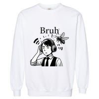 Bruh Cicadas Noise Funny Headset Cicada 2024 Cicada Killer Garment-Dyed Sweatshirt