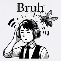 Bruh Cicadas Noise Funny Headset Cicada 2024 Cicada Killer Garment-Dyed Sweatshirt