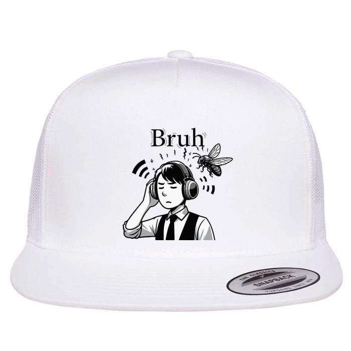 Bruh Cicadas Noise Funny Headset Cicada 2024 Cicada Killer Flat Bill Trucker Hat