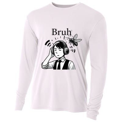 Bruh Cicadas Noise Funny Headset Cicada 2024 Cicada Killer Cooling Performance Long Sleeve Crew