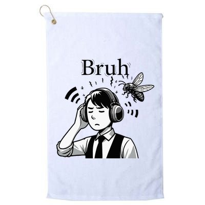 Bruh Cicadas Noise Funny Headset Cicada 2024 Cicada Killer Golf Towel