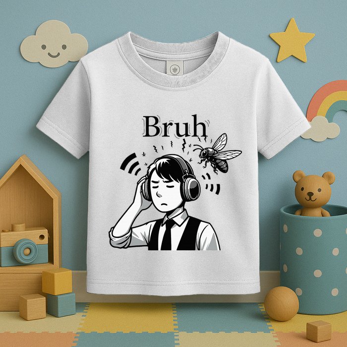 Bruh Cicadas Noise Funny Headset Cicada 2024 Cicada Killer Toddler T-Shirt