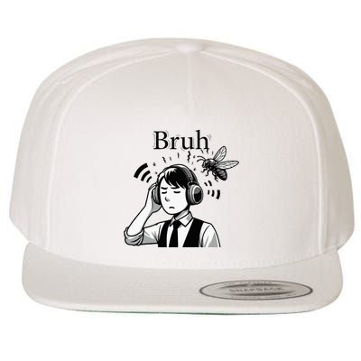 Bruh Cicadas Noise Funny Headset Cicada 2024 Cicada Killer Wool Snapback Cap
