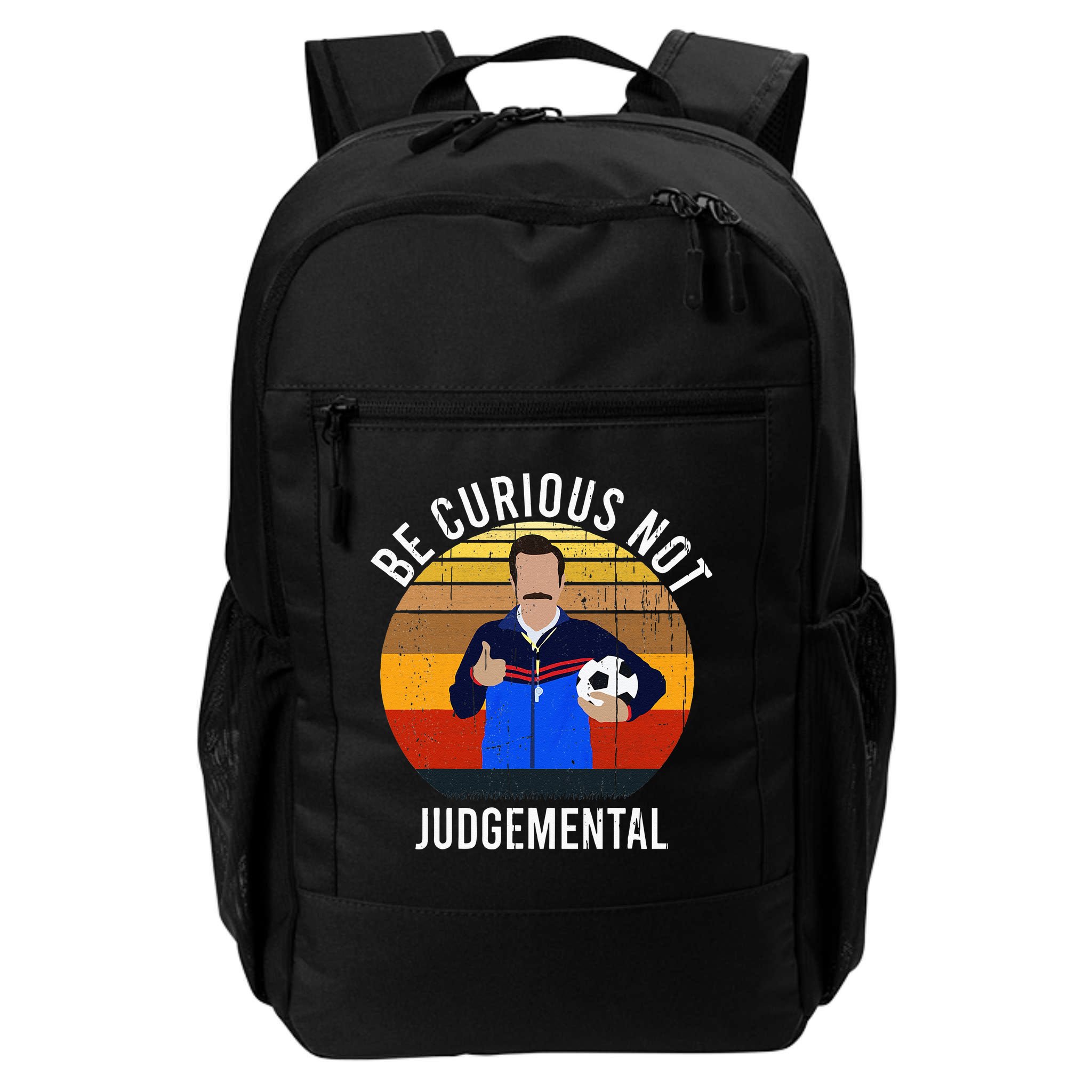 Be Curious Not Judgemental Inspirational Vintage Retro Backpack