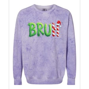 Bruh Christmas Ns Funny Christmas Humor Meme Colorblast Crewneck Sweatshirt