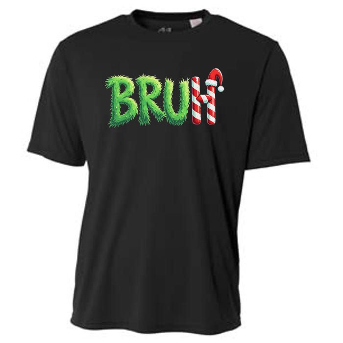 Bruh Christmas Ns Funny Christmas Humor Meme Cooling Performance Crew T-Shirt