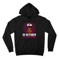 Breast Cancer Nursing African Black Nurse Pink Ribbon Hoodie