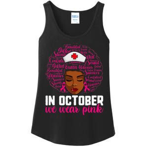 Breast Cancer Nursing African Black Nurse Pink Ribbon Ladies Essential Tank