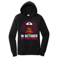 Breast Cancer Nursing African Black Nurse Pink Ribbon Women's Pullover Hoodie