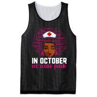 Breast Cancer Nursing African Black Nurse Pink Ribbon Mesh Reversible Basketball Jersey Tank