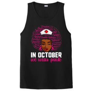 Breast Cancer Nursing African Black Nurse Pink Ribbon PosiCharge Competitor Tank