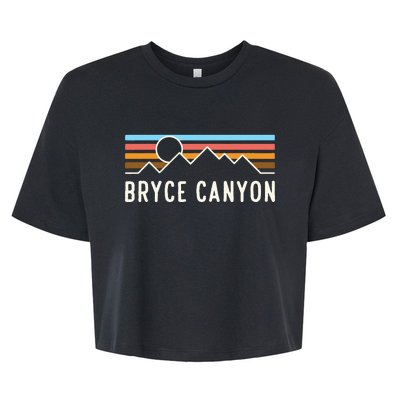 Bryce Canyon National Park Retro Mountain Camping Souvenir Bella+Canvas Jersey Crop Tee