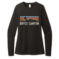 Bryce Canyon National Park Retro Mountain Camping Souvenir Womens CVC Long Sleeve Shirt