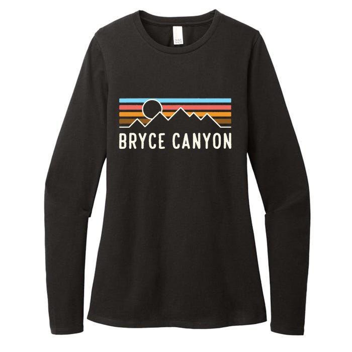 Bryce Canyon National Park Retro Mountain Camping Souvenir Womens CVC Long Sleeve Shirt