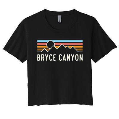 Bryce Canyon National Park Retro Mountain Camping Souvenir Women's Crop Top Tee