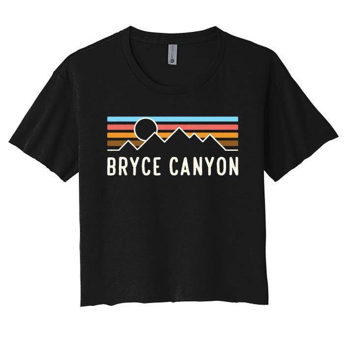 Bryce Canyon National Park Retro Mountain Camping Souvenir Women's Crop Top Tee