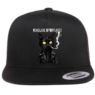Bad Cat Naughty Up To No Good Smoking Renegade Biker Zip Hoodie Flatbill Hat