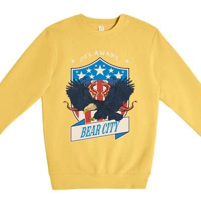 Bear City National Delaware Day Gift Premium Crewneck Sweatshirt