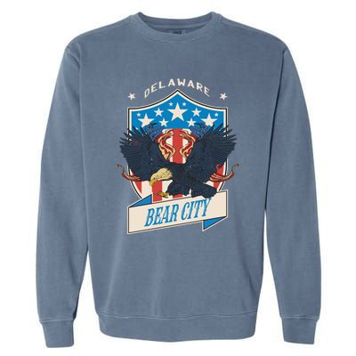 Bear City National Delaware Day Gift Garment-Dyed Sweatshirt